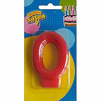 Свічка-цифра "0" Блискуча 7,6 см, 1502-2143 Свічка-цифра "0" Блискуча 7,6 см, 1502-2143