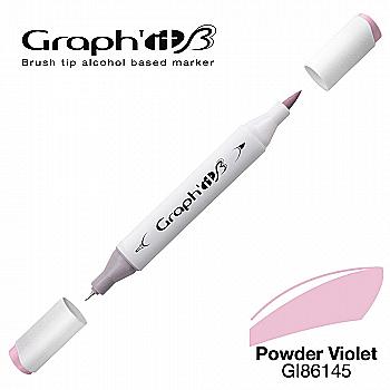Маркер двухсторонний Brushmarker, Фиолетовый пудровый (6145), GI86145 Graph`it Маркер двухсторонний Brushmarker, Фиолетовый пудровый (6145), GI86145 Graph`it