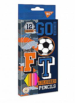 Карандаши YES 12 цв. "Football", 290586 Карандаши YES 12 цв. "Football", 290586