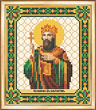 Схема для вишивання бісером ікони СБИ-084 "Костянтин" 12*14 см ТМ "Чарівна мить"