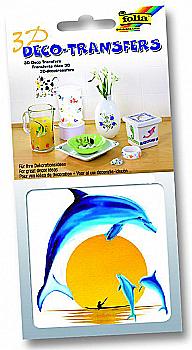 Наліпки 3D декоративні 10*10 см Дельфіни, 18116 Folia Наліпки 3D декоративні 10*10 см Дельфіни, 18116 Folia