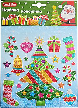 Наліпка новорічна для декору (24*18,4 см), 801049