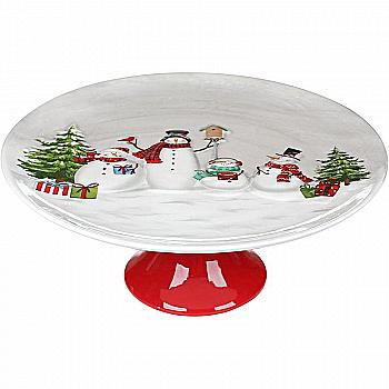 Тортівниця "Веселі сніговики" 27*11 см, 811-011 Тортівниця "Веселі сніговики" 27*11 см, 811-011