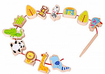 Іграшка дерев`яна Classic World "Шнуровка Зоопарк", 3632 Іграшка дерев`яна Classic World "Шнуровка Зоопарк", 3632