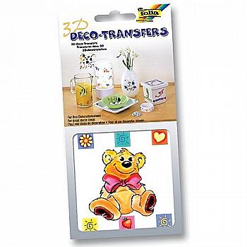 Наліпки 3D декоративні 10*10 см Ведмедик Тедді, 18120 Folia Наліпки 3D декоративні 10*10 см Ведмедик Тедді, 18120 Folia