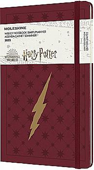 Щотижневик 2022 Harry Potter середній, бордо, Moleskine, DHP12WN3Y22 Щотижневик 2022 Harry Potter середній, бордо, Moleskine, DHP12WN3Y22