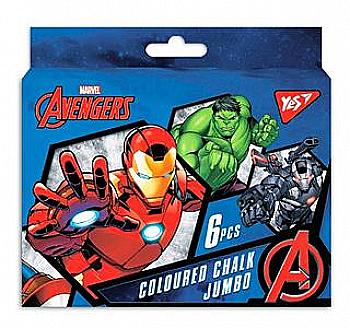 Мел "Marvel" 6 шт, цветной Jumbo, 400388 Yes
