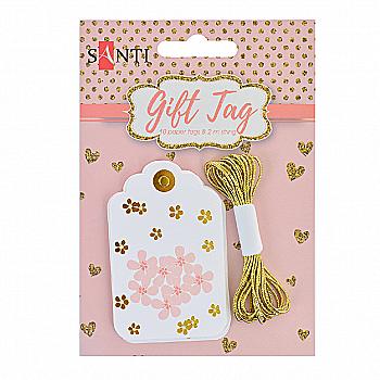 Набір тегів подарункових "Квіти" 10 шт, 742285 Набір тегів подарункових "Квіти" 10 шт, 742285