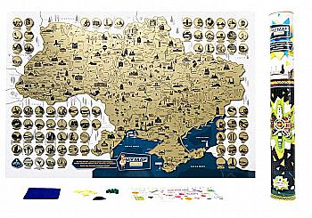 Скретч карта My Map Ukraine edition, 61*41 см (укр. мова), ТМ "My Gift" Скретч карта My Map Ukraine edition, 61*41 см (укр. мова), ТМ "My Gift"