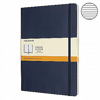 Блокнот Сапфир мягкий большой линейка, Moleskine Classic, QP621B20 Блокнот Сапфир мягкий большой линейка, Moleskine Classic, QP621B20