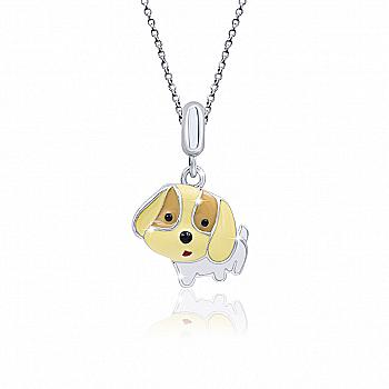 Кулон "Щенятко", жовтий, 319565400605 Кулон "Щенятко", жовтий, 319565400605