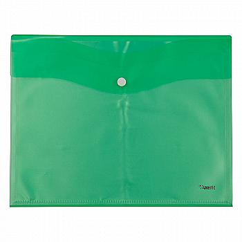 Папка на кнопці А4, 5 файлів, салатова 1423-09-A