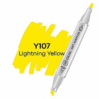 Маркер двухсторонний Lightning Yellow - Светло-желтый, Y107, 99IDEAS Маркер двухсторонний Lightning Yellow - Светло-желтый, Y107, 99IDEAS