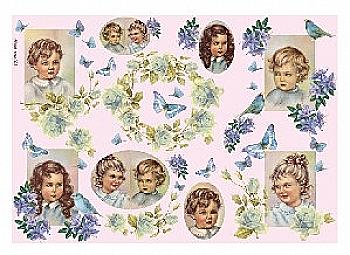 Карта декупажна 35*50 см, Дитячі портрети, 40 г/м², CSOFT 003 Renkalik Карта декупажна 35*50 см, Дитячі портрети, 40 г/м², CSOFT 003 Renkalik