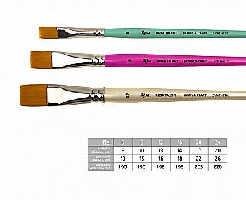 Синтетика плоска для декору Hobby & Craft, №8 к.р. пензель, Rosa Talent