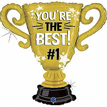 Куля повітряна 33" Кубок золотий "Ти найкращий!", 3207-2994 Куля повітряна 33" Кубок золотий "Ти найкращий!", 3207-2994