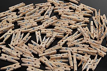 Мини декор Прищепка, дерево 2,5 см, 100 шт/уп, 5-21260