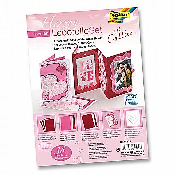 Набір заготовок для складних листівок Серця, 11203 Folia