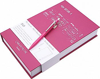 Набор Caran d'Ache Ручка 849 Пурпурная+Записная книжка в подарочном боксе Набор Caran d'Ache Ручка 849 Пурпурная+Записная книжка в подарочном боксе