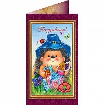 Набір для вишивки бісером "Листівка" Вітаю-8, AO-047 Набір для вишивки бісером "Листівка" Вітаю-8, AO-047