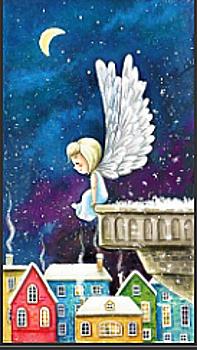 Набір з алмазною мозаїкою "Ангел на даху" 30*40 см, H8674 Набір з алмазною мозаїкою "Ангел на даху" 30*40 см, H8674