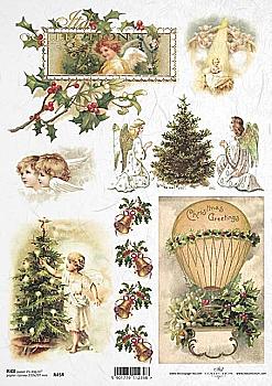 Карта декупажна 21*29,7 см, Різдвяні наспіви, 25 г/м², R 454
