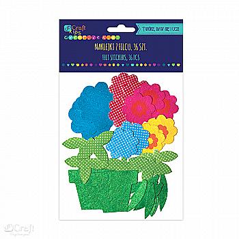 Наліпки з фетру - Квіти 1 (36 шт.), KSFI-046 DpCraft Наліпки з фетру - Квіти 1 (36 шт.), KSFI-046 DpCraft