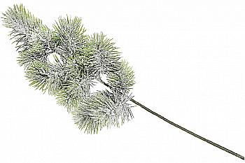 Декоративна гілка хвої в інеї 55 см, 709-310