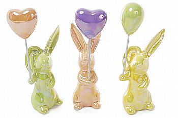 Фигурка керамическая "Кролик с шариком" 12 см, 872-808