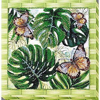 Набір-міді для вишивки бісером "Монстера", AMB-028 Набір-міді для вишивки бісером "Монстера", AMB-028