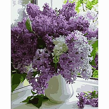 Набір для розпису по номерах 40*50 см "Аромат бузку", 953933