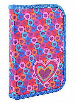 Пенал твердий одинарний з клап. Hearts, 20,5*13*3,2, 531666