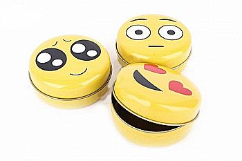 Подарункова коробка бляшана "Смайли" кругла, 5-32433