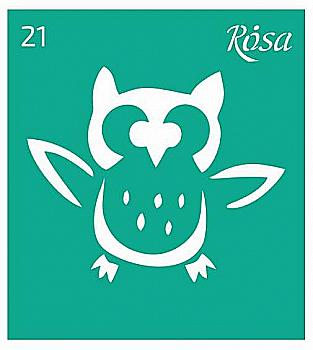 Трафарет самоклеючий 9*10 см №21 Rosa Talent