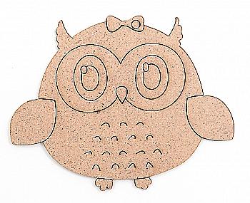 Заготівка Сова 3, 1 шт, ДВП, 6,3*8,0*0,3 см, Rosa Talent (5)