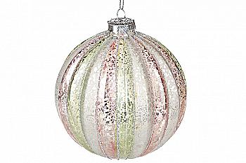 Куля ялинкова 10 см, пастельний мікс, NY15-553 Куля ялинкова 10 см, пастельний мікс, NY15-553