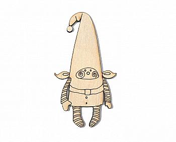 Заготівка-магніт дерев`яна "Тільда "Гномік" 50*90 мм, T009 Заготівка-магніт дерев`яна "Тільда "Гномік" 50*90 мм, T009