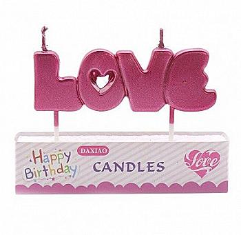 Свічка Love малинова, 537596