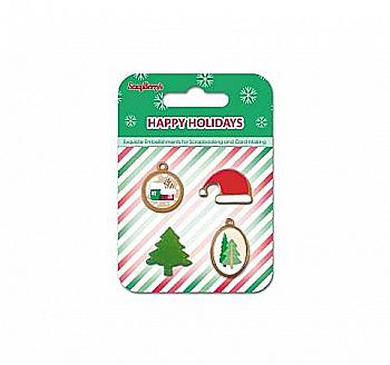 Набір металевих прикрас Зимові канікули, з епоксидками