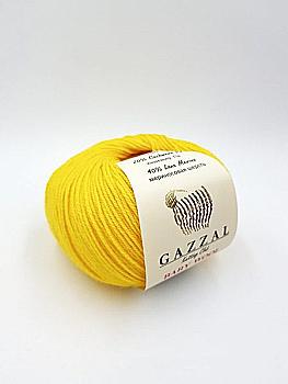 Пряжа Beybil Wool №812 желтый шерсть 40% кашемир 20% акрил 40% 50 гр, 175 м Пряжа Beybil Wool №812 желтый шерсть 40% кашемир 20% акрил 40% 50 гр, 175 м