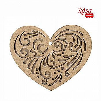 Заготовка Сердце 3D ажурное 2, ДВП, 2 шт,10*8 cм, Rosa Talent Заготовка Сердце 3D ажурное 2, ДВП, 2 шт,10*8 cм, Rosa Talent