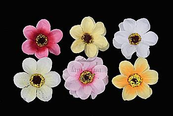 Цветы декоративные, тканевые, микс, 251-5250