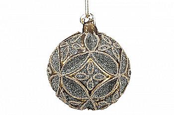 Куля ялинкова 8 см, старовинне золото, 118-747 Куля ялинкова 8 см, старовинне золото, 118-747