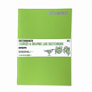 Скетчбук SKETCHMARKER В5 16 л., 180 г/м², лайм, MGLSM/LIME Скетчбук SKETCHMARKER В5 16 л., 180 г/м², лайм, MGLSM/LIME