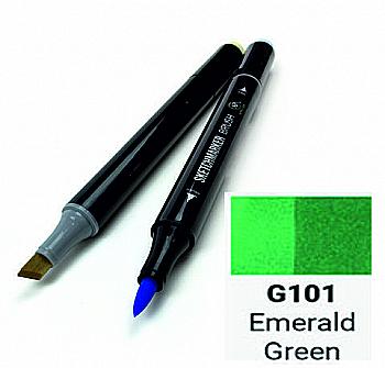 Маркер двусторонний SKETCHMARKER Brush Зеленый изумрудный, SMB-G101 Маркер двусторонний SKETCHMARKER Brush Зеленый изумрудный, SMB-G101