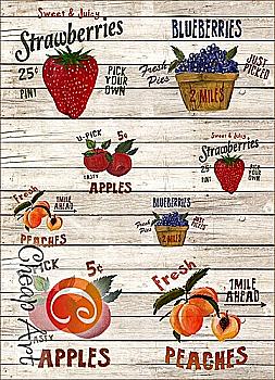 Карта декупажна А4 Фруктовий фреш, 45 г/м², 01142 Карта декупажна А4 Фруктовий фреш, 45 г/м², 01142