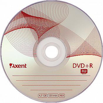 Диск DVD+R 4,7GB/120 min AXENT 16*50шт bulk (8108)