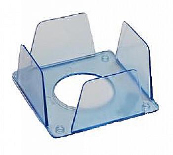 Бокс для бумаг 9*9*4,5 сине-прозрачный КиП