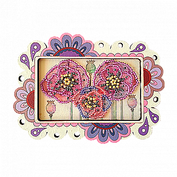 Магніт для вишивання бісером з фігурною рамкою, FLD-027