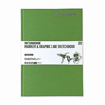 Скетчбук SKETCHMARKER В5 44 л., 180 г/м², зеленое яблоко, MGLHM/APGR Скетчбук SKETCHMARKER В5 44 л., 180 г/м², зеленое яблоко, MGLHM/APGR